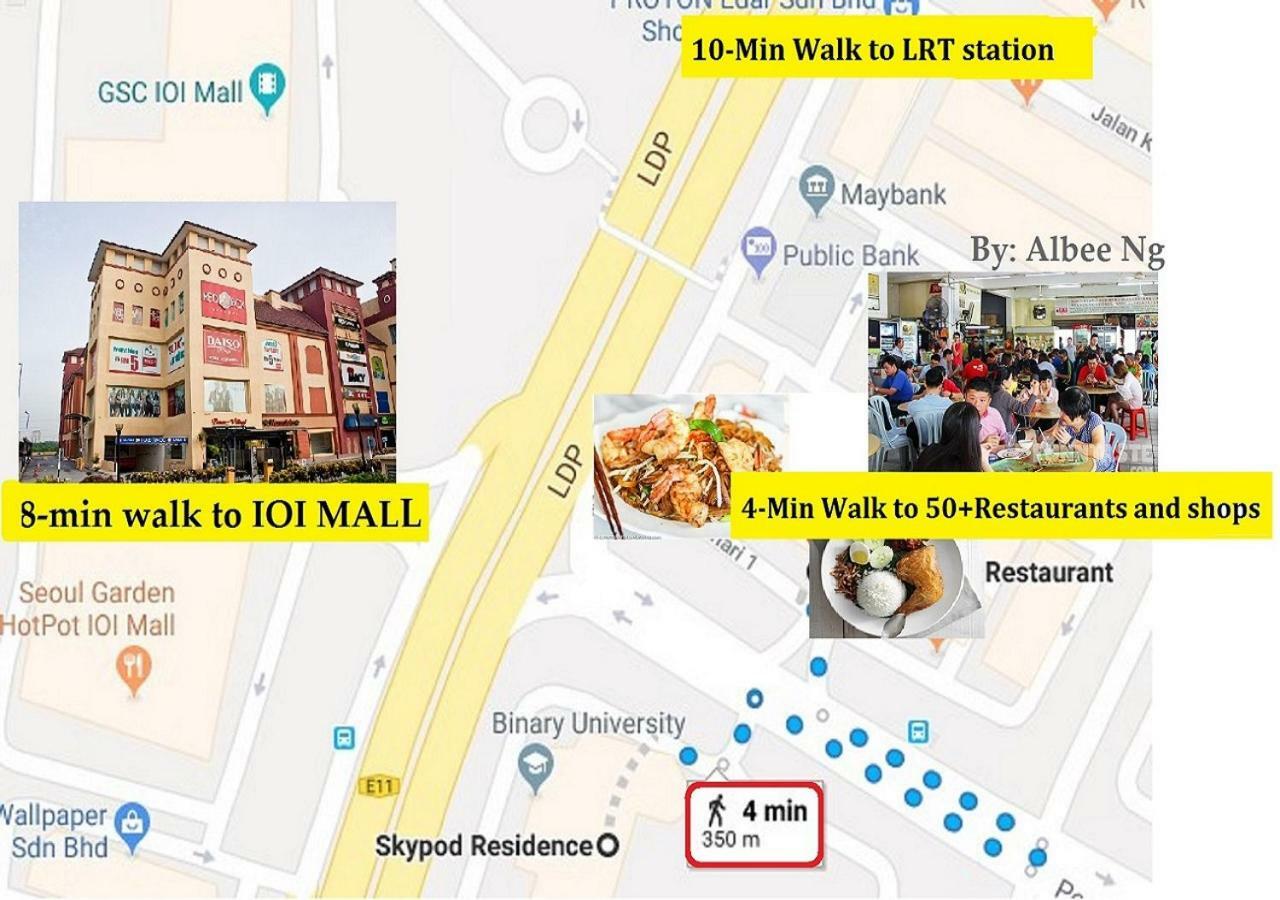 Puchong Skypod Residence, High Floor Balcony Unit, Walking Distance To Ioi Mall, 10Min Drive To Sunway Екстер'єр фото